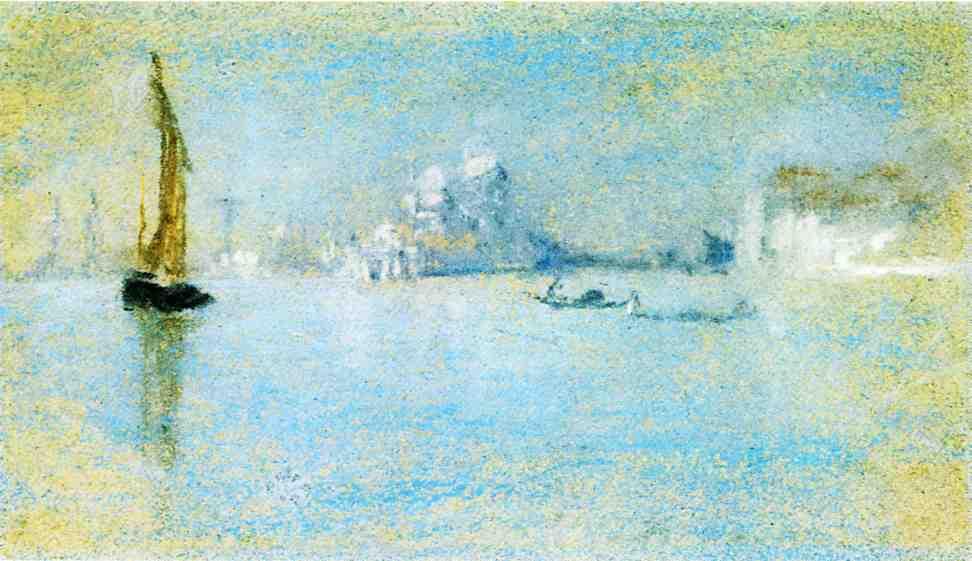 Wikioo.org - สารานุกรมวิจิตรศิลป์ - จิตรกรรม James Abbott Mcneill Whistler - View of Venice
