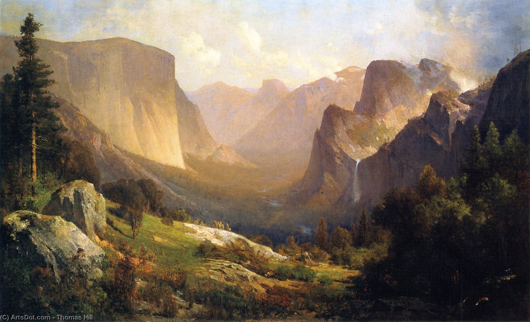 Wikioo.org - Die Enzyklopädie bildender Kunst - Malerei, Kunstwerk von Thomas Hill - Ansicht von Yosemite tal