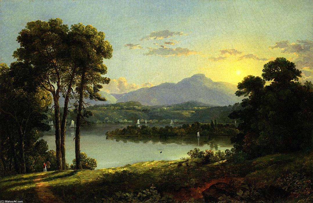 WikiOO.org - Enciklopedija dailės - Tapyba, meno kuriniai Christopher Pearse Cranch - View on the Hudson