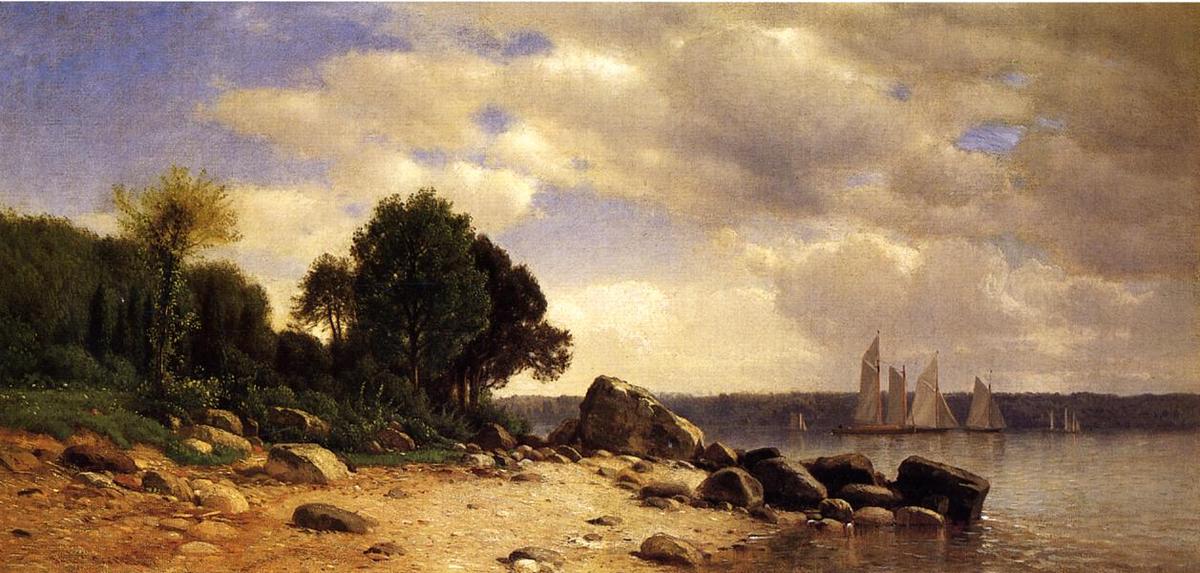 WikiOO.org - Εγκυκλοπαίδεια Καλών Τεχνών - Ζωγραφική, έργα τέχνης Samuel Colman - View on the Hudson