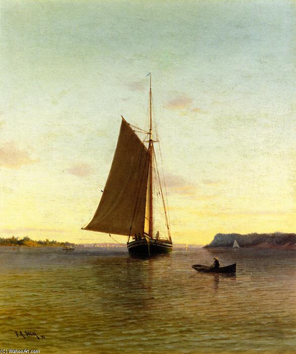 Wikioo.org - The Encyclopedia of Fine Arts - Painting, Artwork by Francis A Silva - View on the Hudson River