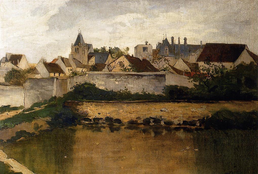 WikiOO.org - Εγκυκλοπαίδεια Καλών Τεχνών - Ζωγραφική, έργα τέχνης Charles François Daubigny - The Village, Auvers-sur-Oise