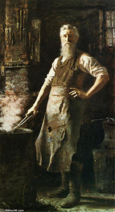 Wikioo.org - The Encyclopedia of Fine Arts - Painting, Artwork by Thomas Hovenden - The Village Blacksmith
