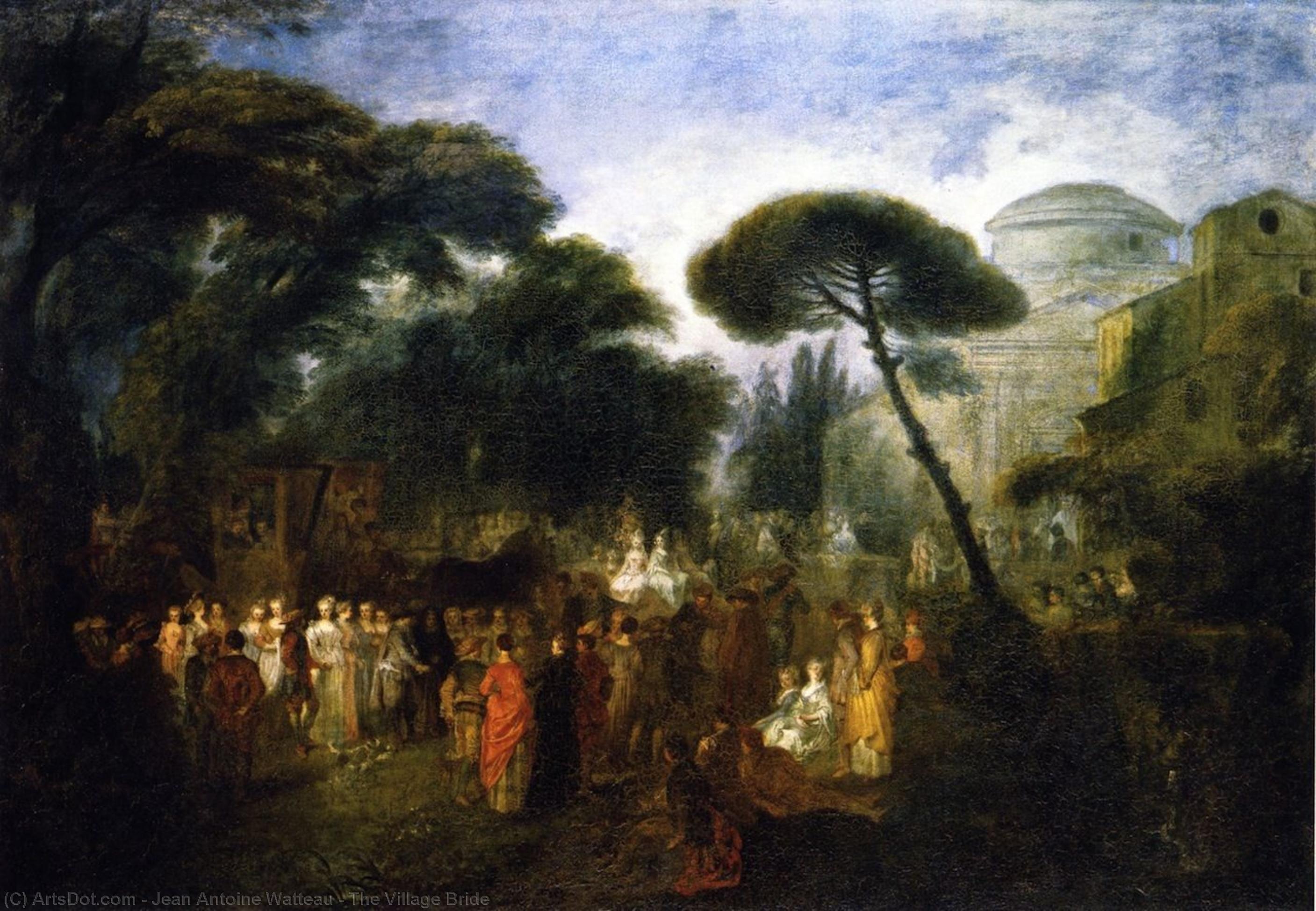 Wikioo.org – L'Enciclopedia delle Belle Arti - Pittura, Opere di Jean Antoine Watteau - IL PAESINO fidanzata