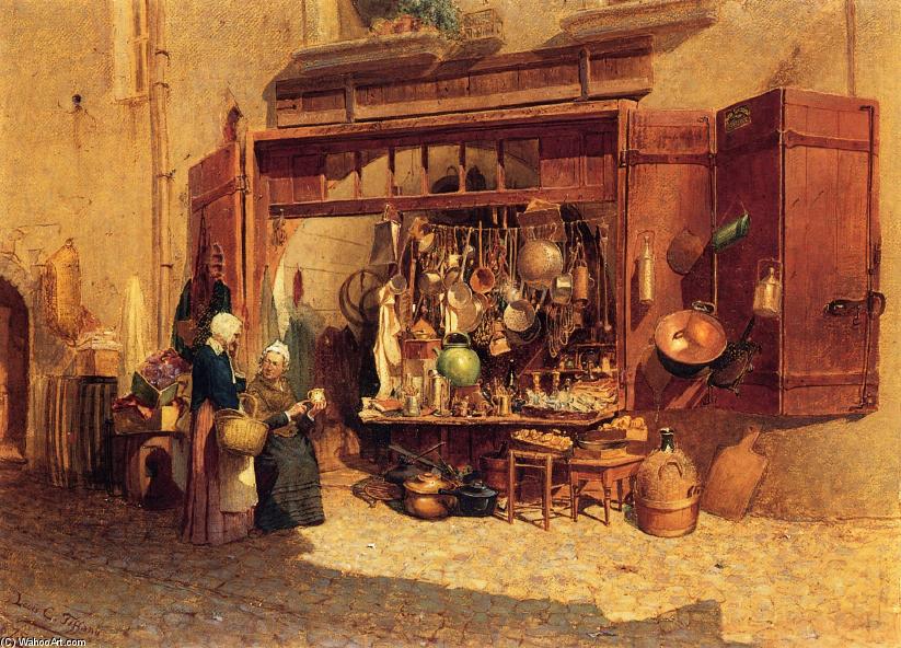 Wikioo.org - The Encyclopedia of Fine Arts - Painting, Artwork by Louis Comfort Tiffany - The Village Peddler