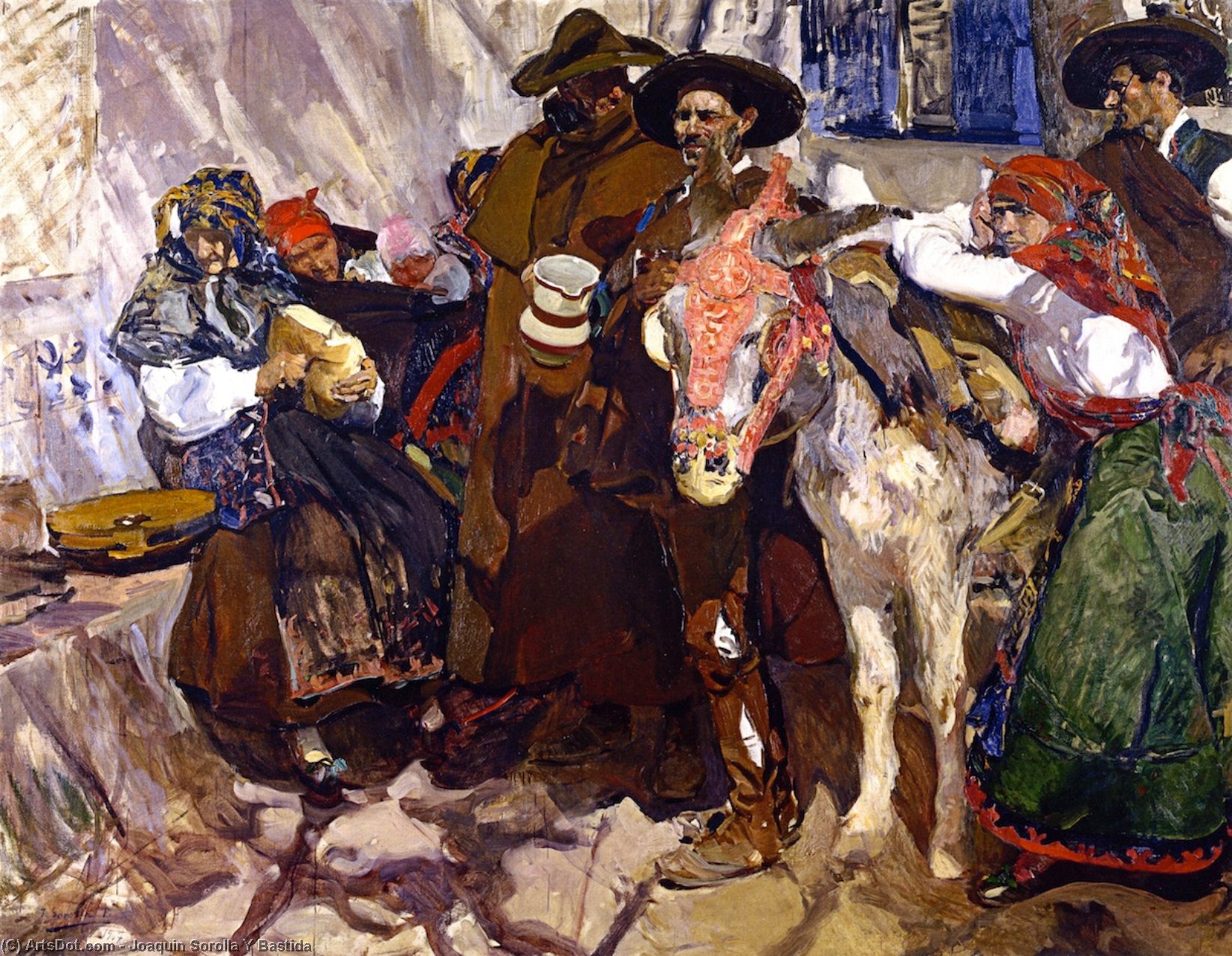 Wikioo.org - The Encyclopedia of Fine Arts - Painting, Artwork by Joaquin Sorolla Y Bastida - Villagers from Leon