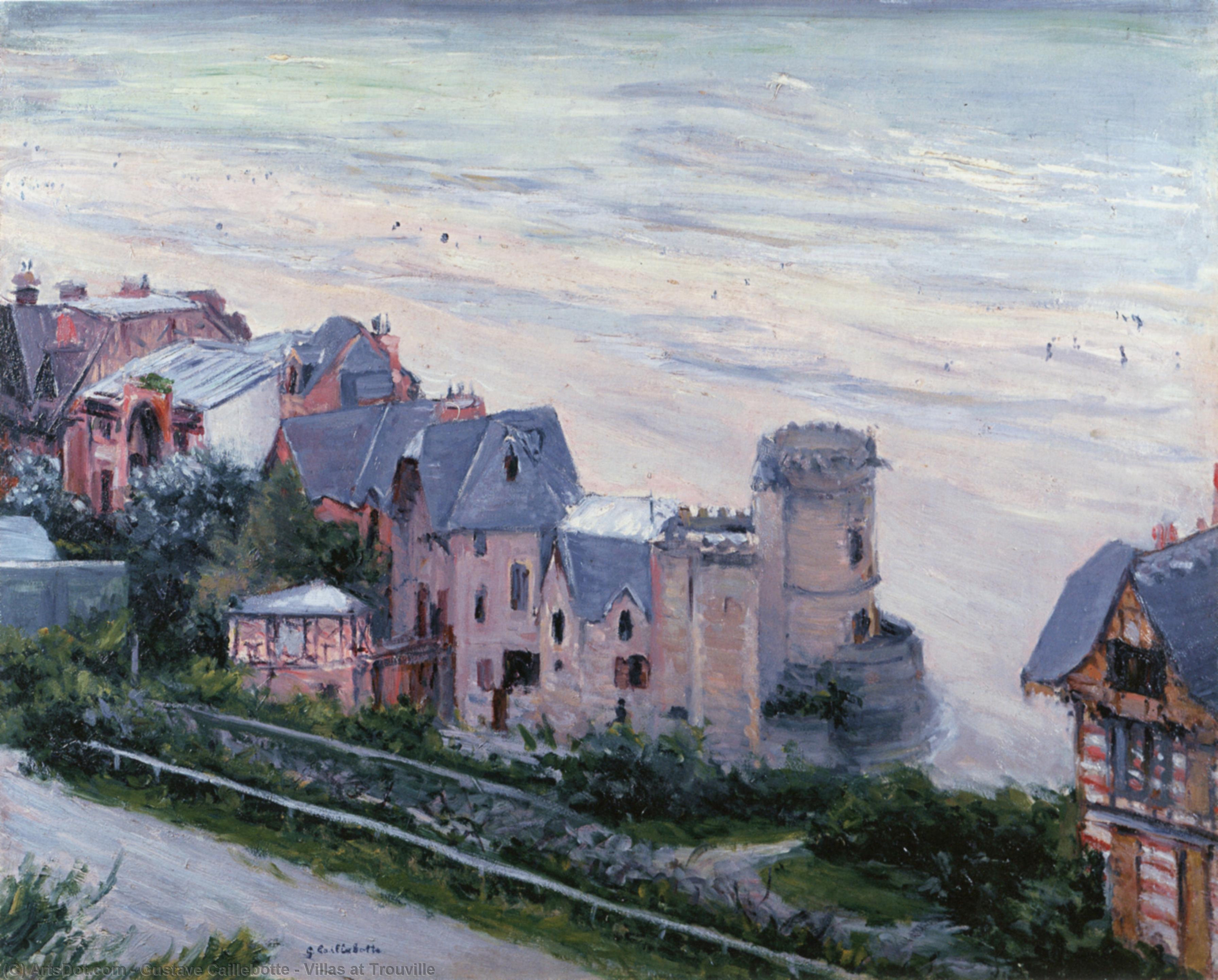 Wikioo.org - The Encyclopedia of Fine Arts - Painting, Artwork by Gustave Caillebotte - Villas at Trouville