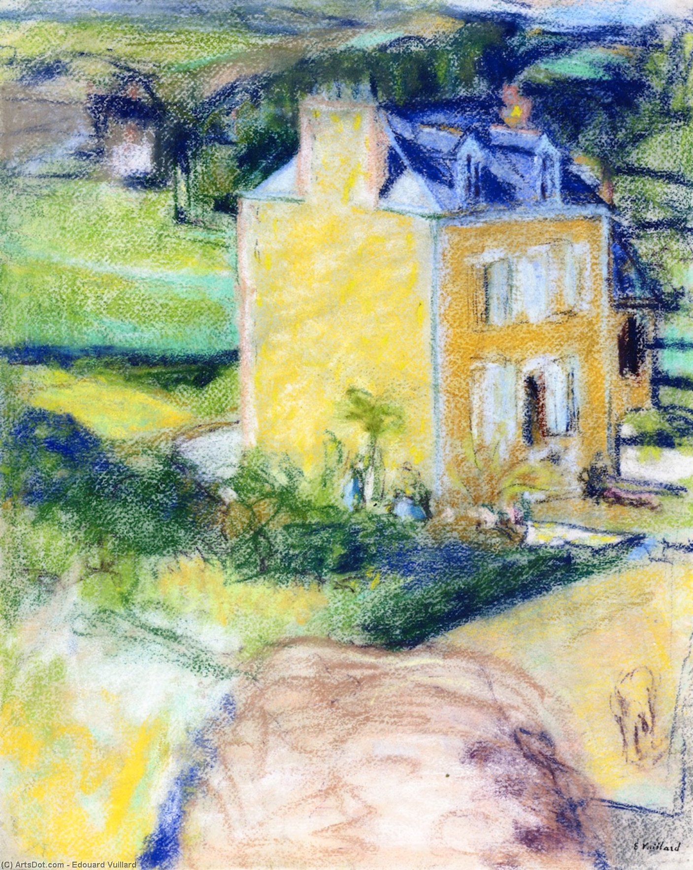 Wikioo.org - สารานุกรมวิจิตรศิลป์ - จิตรกรรม Jean Edouard Vuillard - Villa at Saint-Jacut