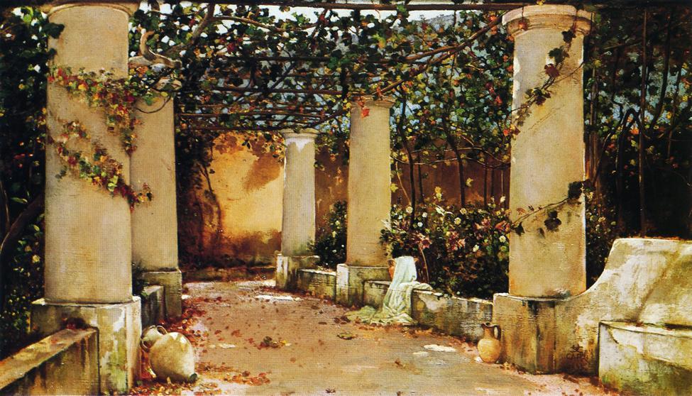 Wikioo.org – L'Enciclopedia delle Belle Arti - Pittura, Opere di Charles Caryl Coleman - villa Castello , Capri