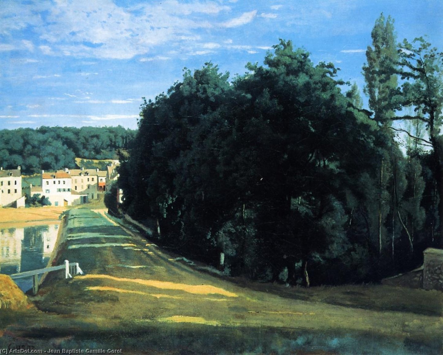 WikiOO.org - Encyclopedia of Fine Arts - Maleri, Artwork Jean Baptiste Camille Corot - Ville d'Avray - the Chemin de Corot