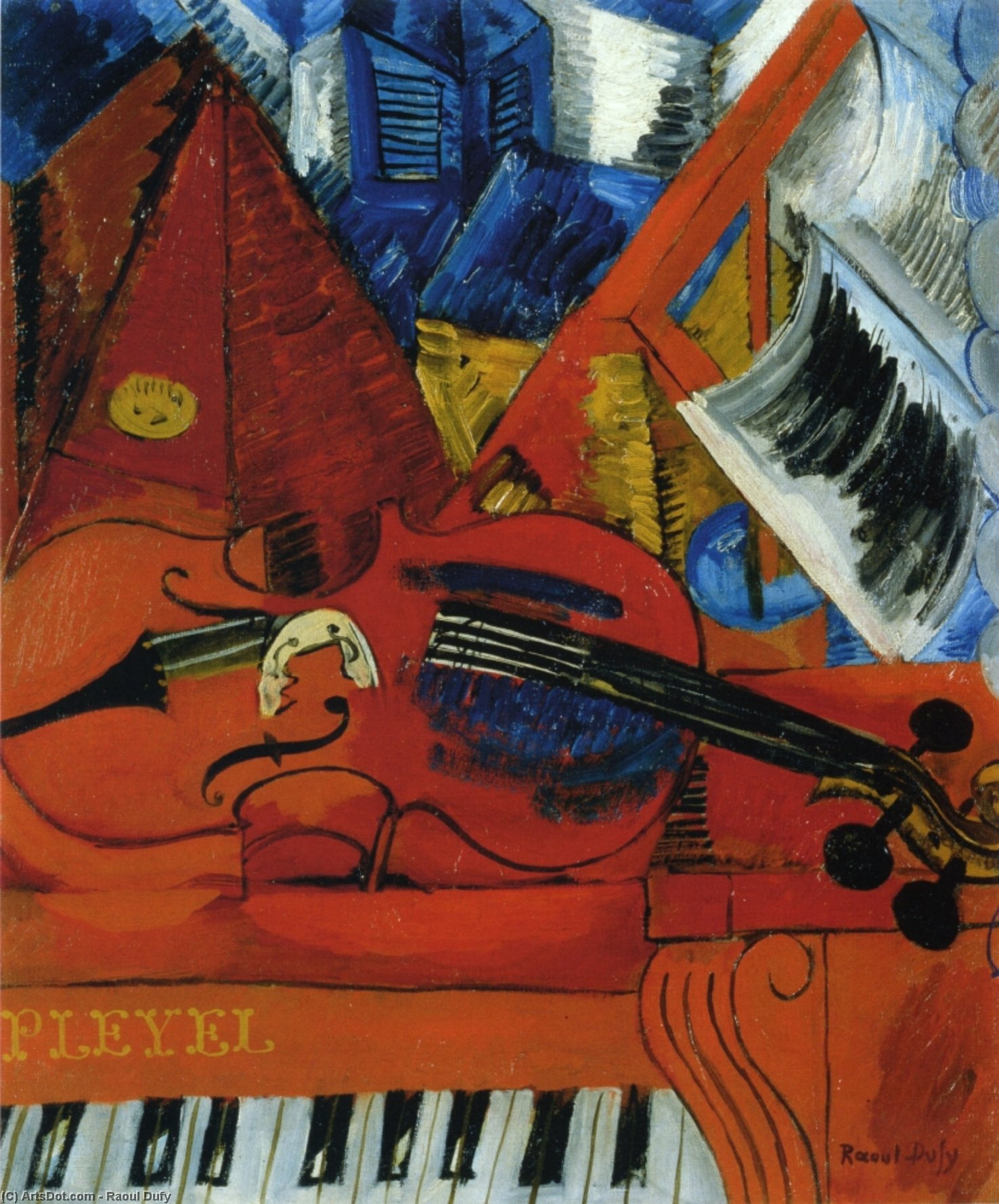 Wikioo.org - The Encyclopedia of Fine Arts - Painting, Artwork by Raoul Dufy - The Violin
