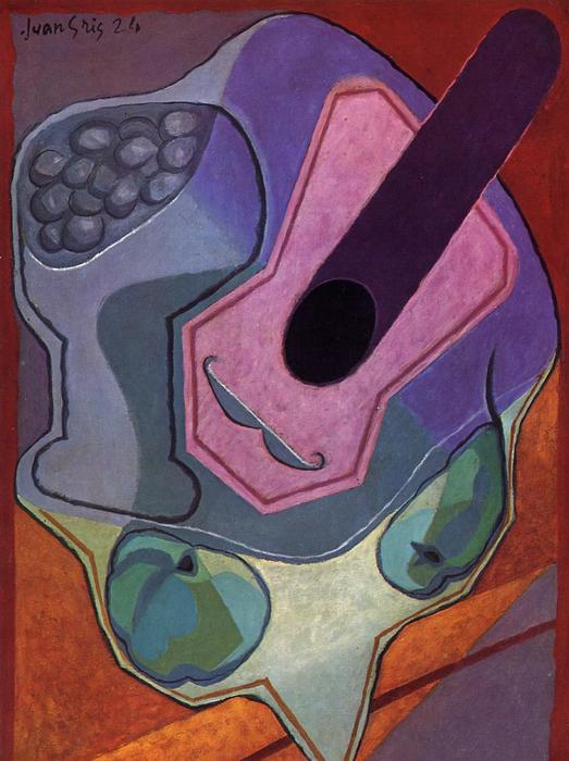 Wikioo.org - The Encyclopedia of Fine Arts - Painting, Artwork by Juan Gris - Violin with Fruit