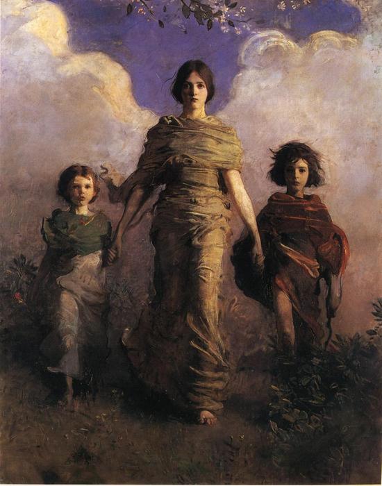 Wikioo.org - The Encyclopedia of Fine Arts - Painting, Artwork by Abbott Handerson Thayer - The Virgin