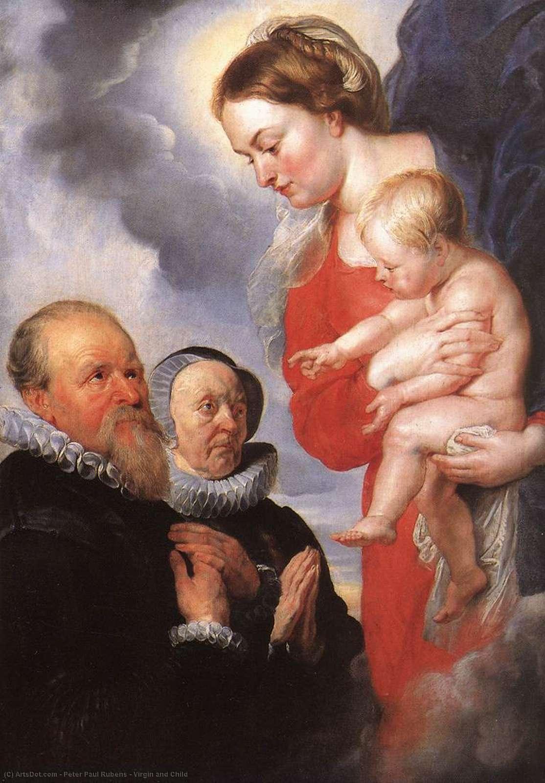 Wikioo.org – La Enciclopedia de las Bellas Artes - Pintura, Obras de arte de Peter Paul Rubens - virgen y el niño
