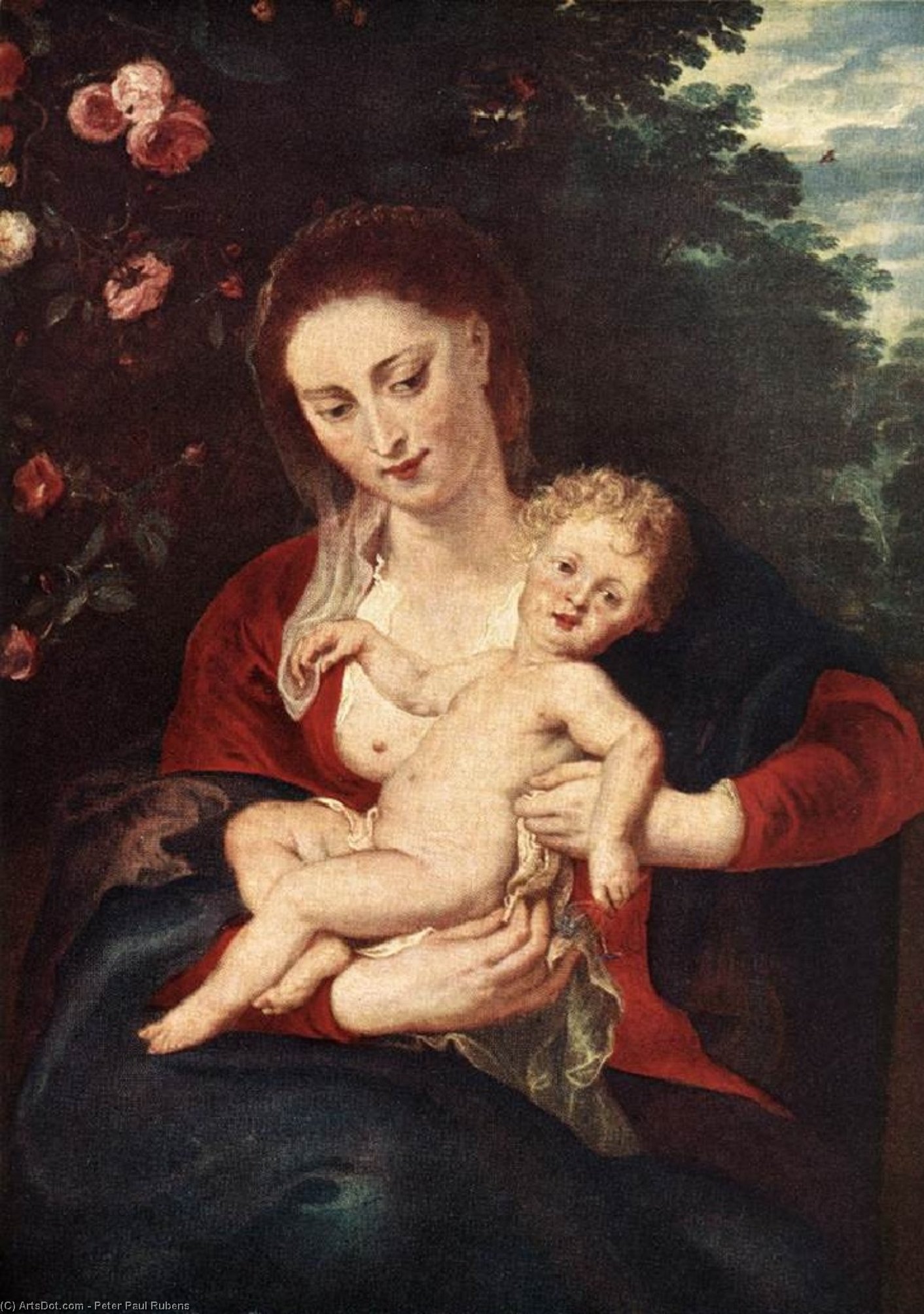 WikiOO.org - Encyclopedia of Fine Arts - Festés, Grafika Peter Paul Rubens - Virgin and Child