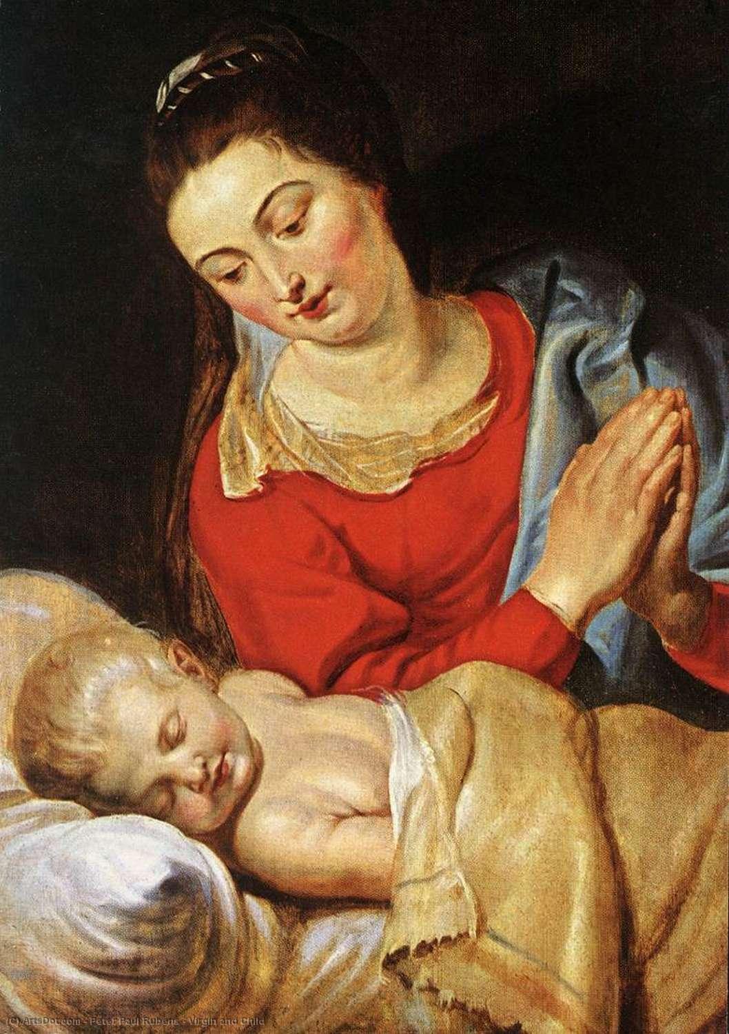 WikiOO.org - Encyclopedia of Fine Arts - Festés, Grafika Peter Paul Rubens - Virgin and Child