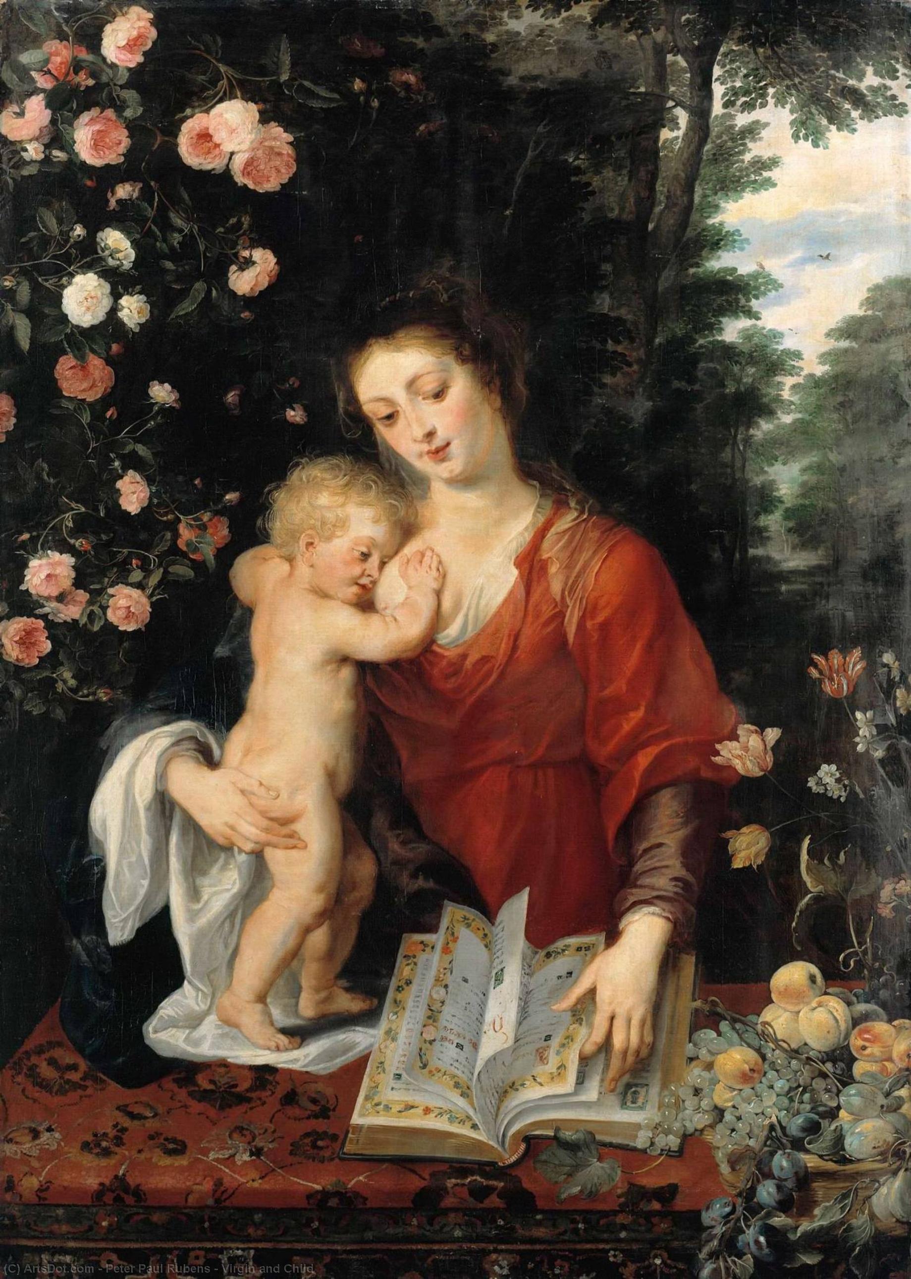 WikiOO.org - 백과 사전 - 회화, 삽화 Peter Paul Rubens - Virgin and Child
