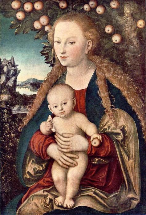 Wikioo.org - The Encyclopedia of Fine Arts - Painting, Artwork by Lucas Cranach The Elder - Virgin and Child