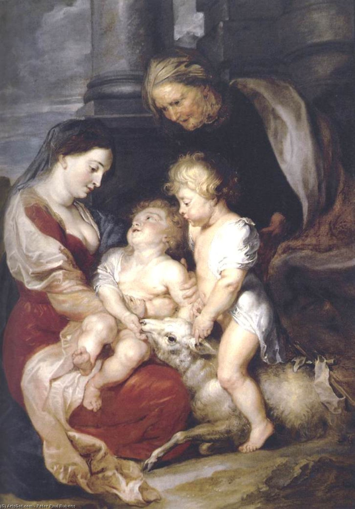 Wikioo.org - The Encyclopedia of Fine Arts - Painting, Artwork by Peter Paul Rubens - The Virgin and Child with St Elizabeth and the Infant St John the Baptist