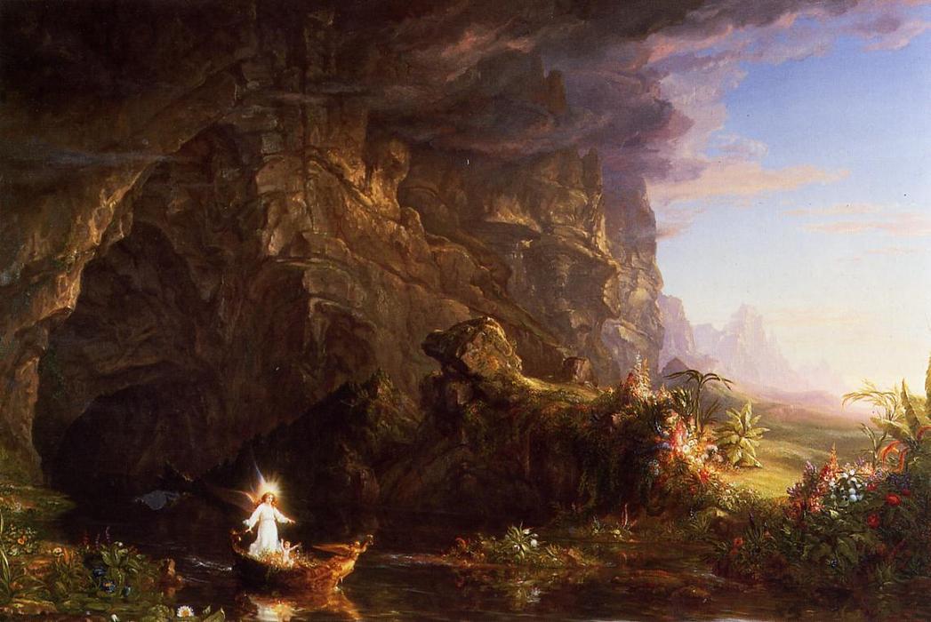 WikiOO.org - Encyclopedia of Fine Arts - Lukisan, Artwork Thomas Cole - The Voyage of Life: Childhood