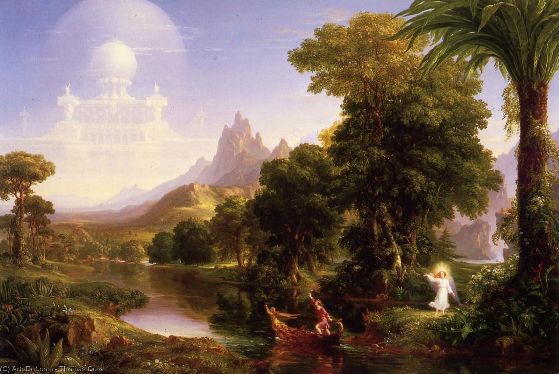 Wikioo.org - The Encyclopedia of Fine Arts - Painting, Artwork by Thomas Cole - The Voyage of Life: Youth