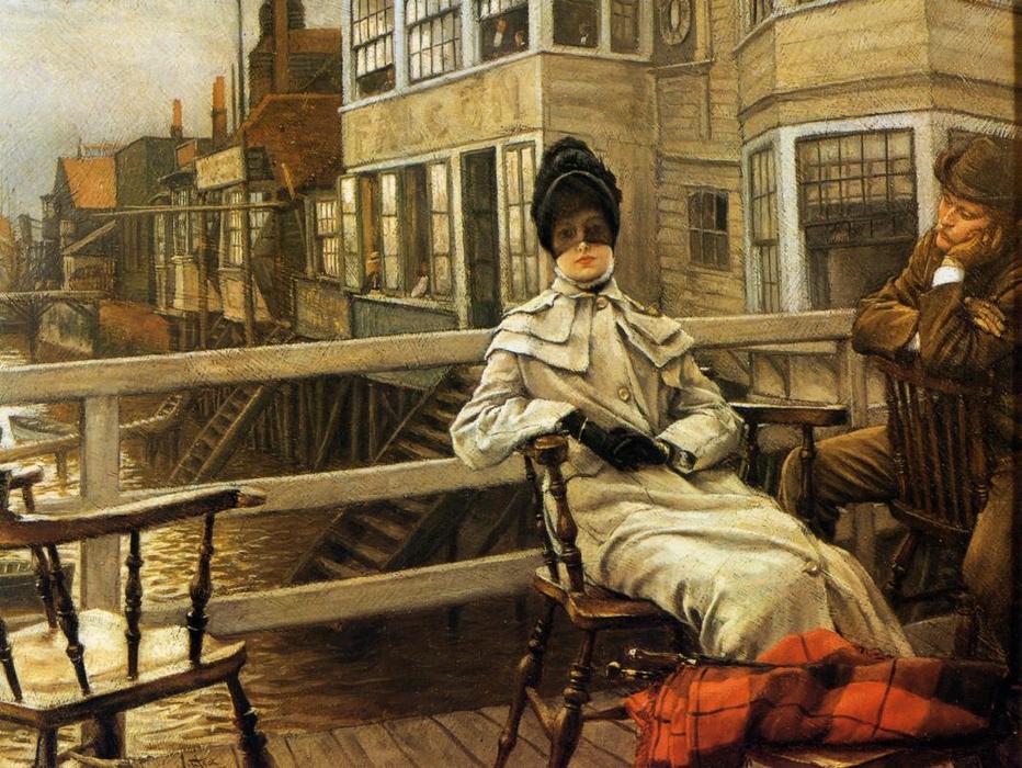 Wikioo.org - The Encyclopedia of Fine Arts - Painting, Artwork by James Jacques Joseph Tissot - Waiting for the Ferry