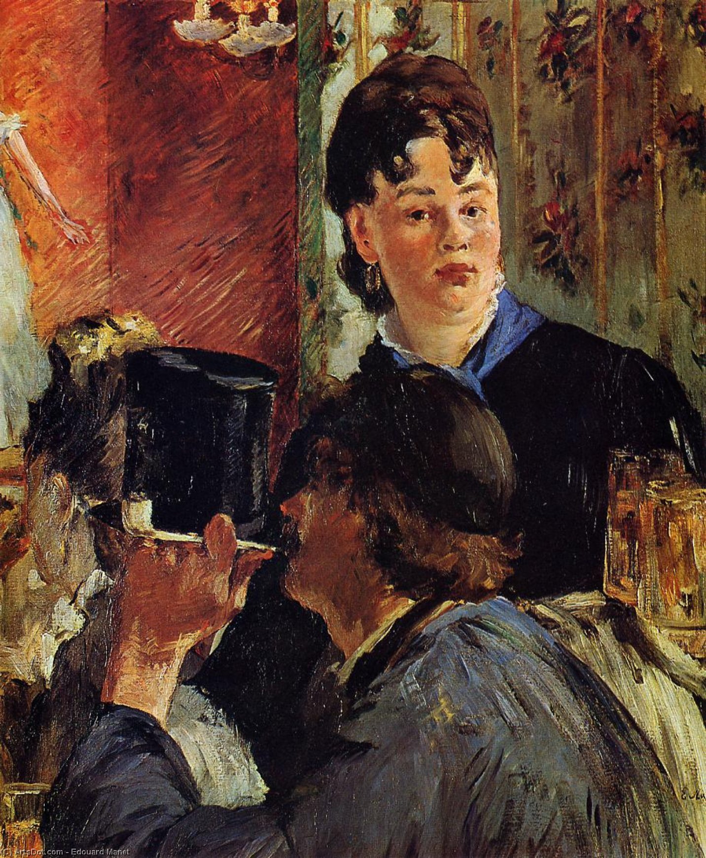 Wikioo.org - The Encyclopedia of Fine Arts - Painting, Artwork by Edouard Manet - The Waitress (also known as The Beer Serving Girl)