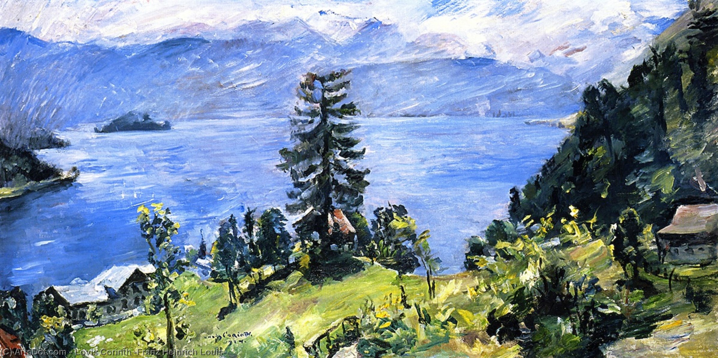 Wikioo.org - The Encyclopedia of Fine Arts - Painting, Artwork by Lovis Corinth (Franz Heinrich Louis) - Walchensee Panorama