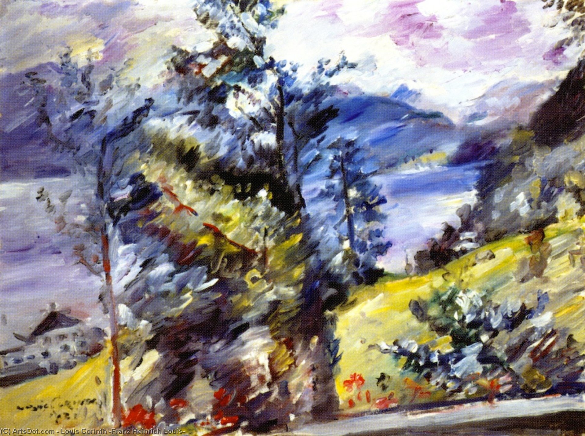 WikiOO.org - Εγκυκλοπαίδεια Καλών Τεχνών - Ζωγραφική, έργα τέχνης Lovis Corinth (Franz Heinrich Louis) - Walchensee: View of the Wetterstein