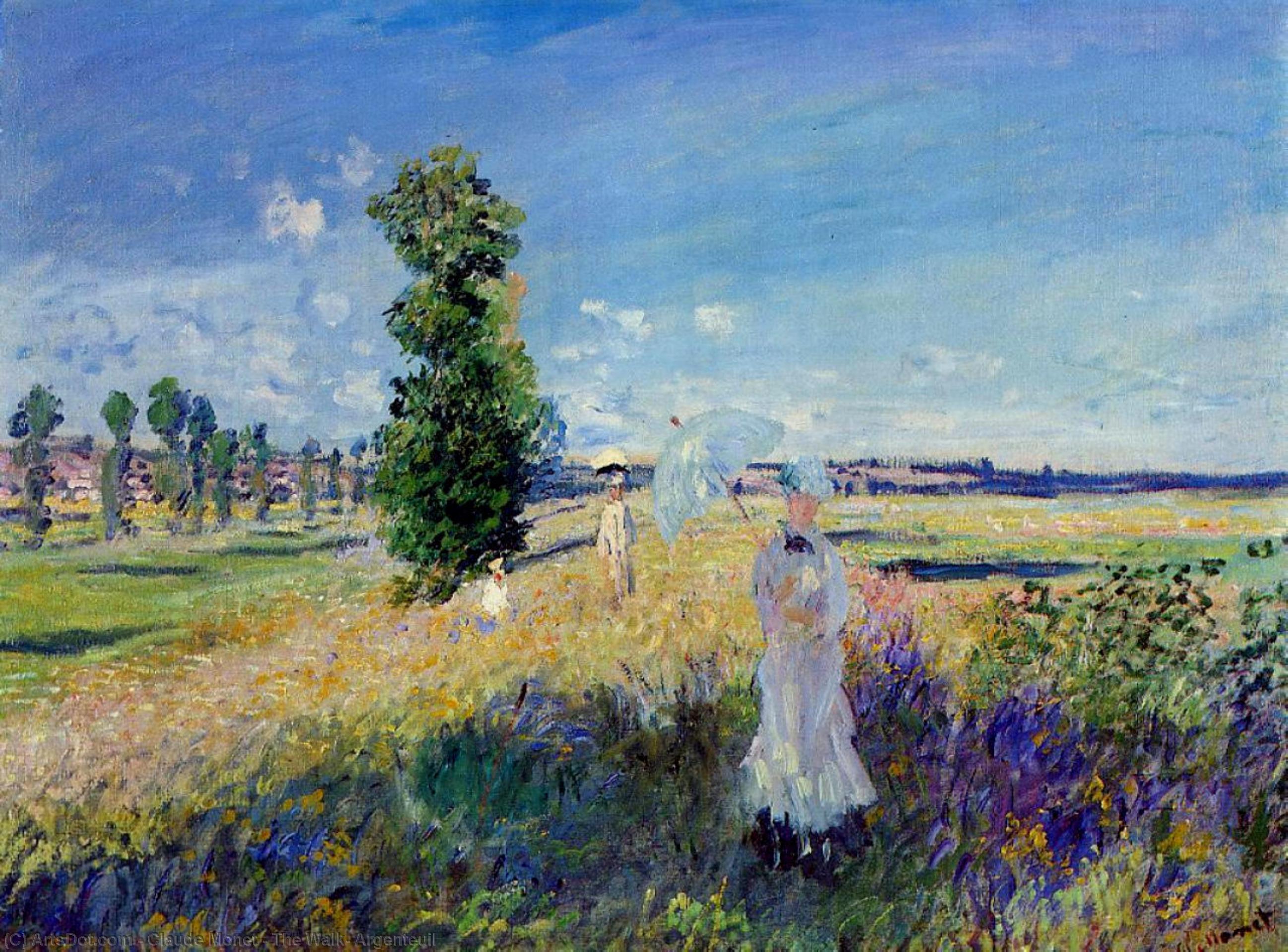 WikiOO.org - אנציקלופדיה לאמנויות יפות - ציור, יצירות אמנות Claude Monet - The Walk, Argenteuil
