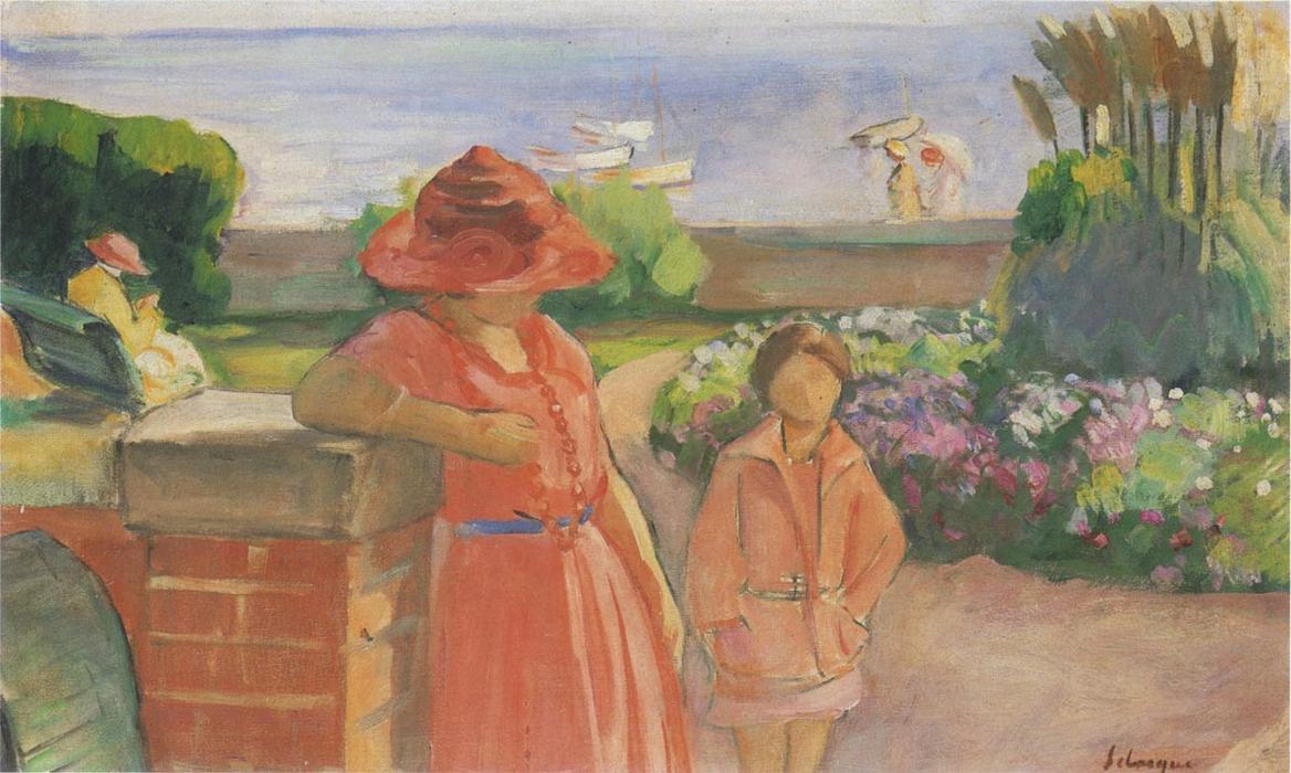 Wikioo.org - The Encyclopedia of Fine Arts - Painting, Artwork by Henri Lebasque - A walk by the sea