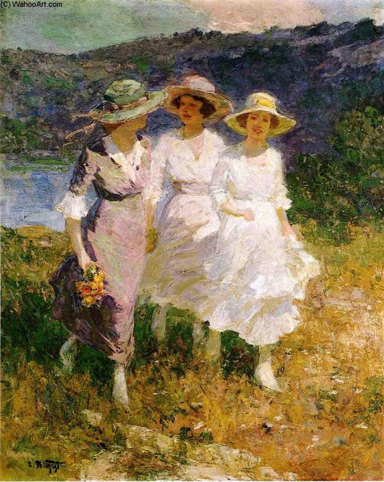 Wikioo.org - The Encyclopedia of Fine Arts - Painting, Artwork by Edward Henry Potthast - Walking in the Hills