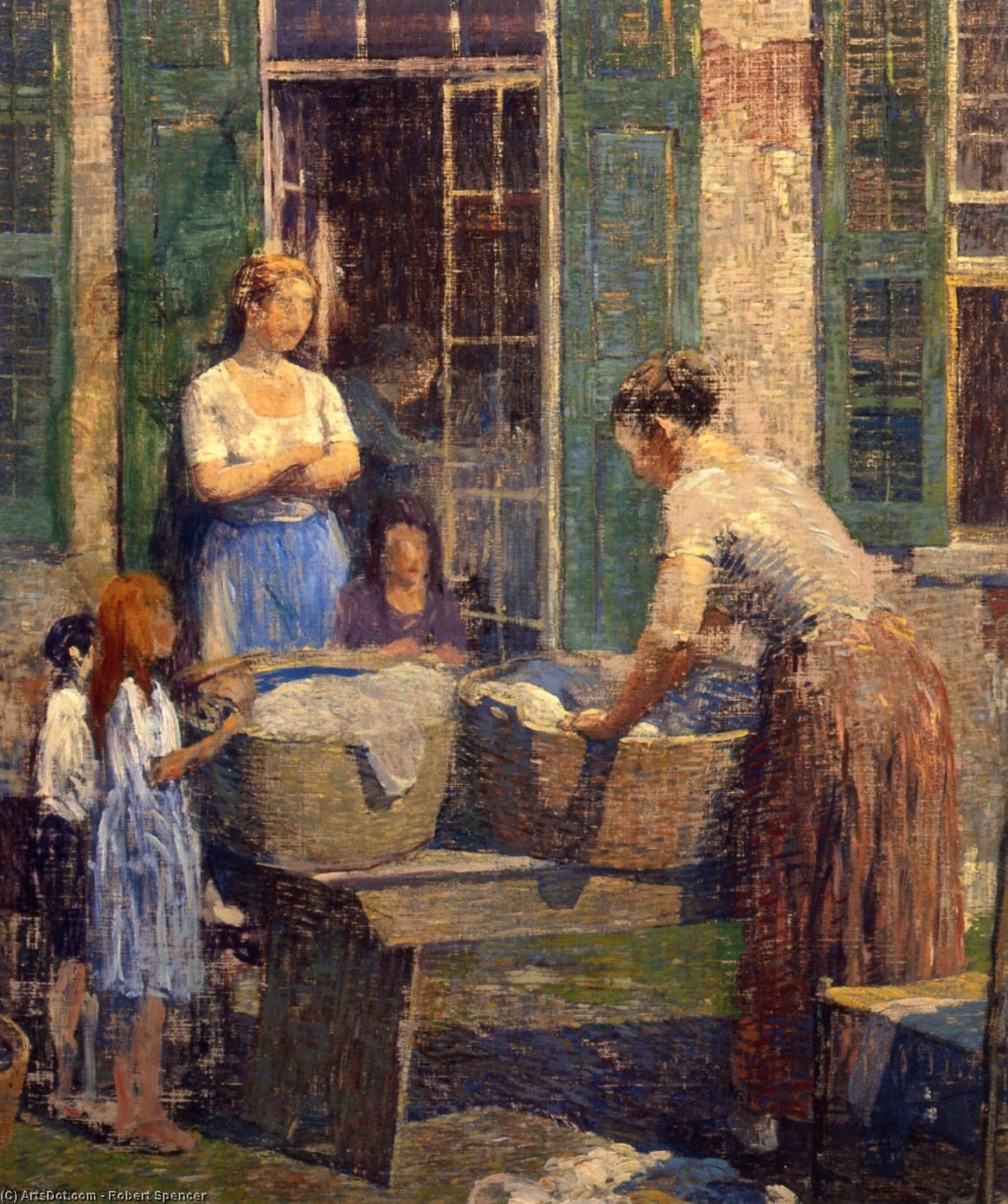 Wikioo.org - The Encyclopedia of Fine Arts - Painting, Artwork by Robert Spencer - Washer Woman