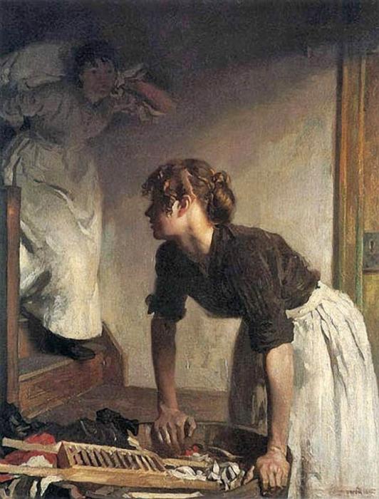 Wikioo.org - The Encyclopedia of Fine Arts - Painting, Artwork by William Newenham Montague Orpen - The Wash House