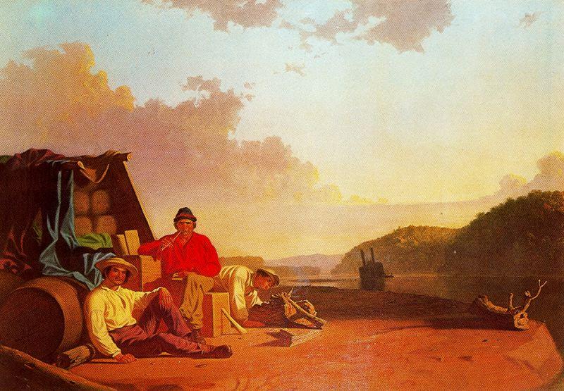 Wikioo.org - The Encyclopedia of Fine Arts - Painting, Artwork by George Caleb Bingham - Watching the Cargo