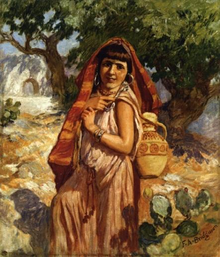 Wikioo.org - The Encyclopedia of Fine Arts - Painting, Artwork by Frederick Arthur Bridgman - The Water Carrier