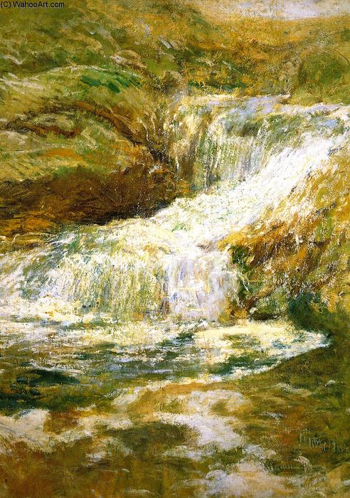 WikiOO.org - Enciklopedija dailės - Tapyba, meno kuriniai John Henry Twachtman - The Waterfall