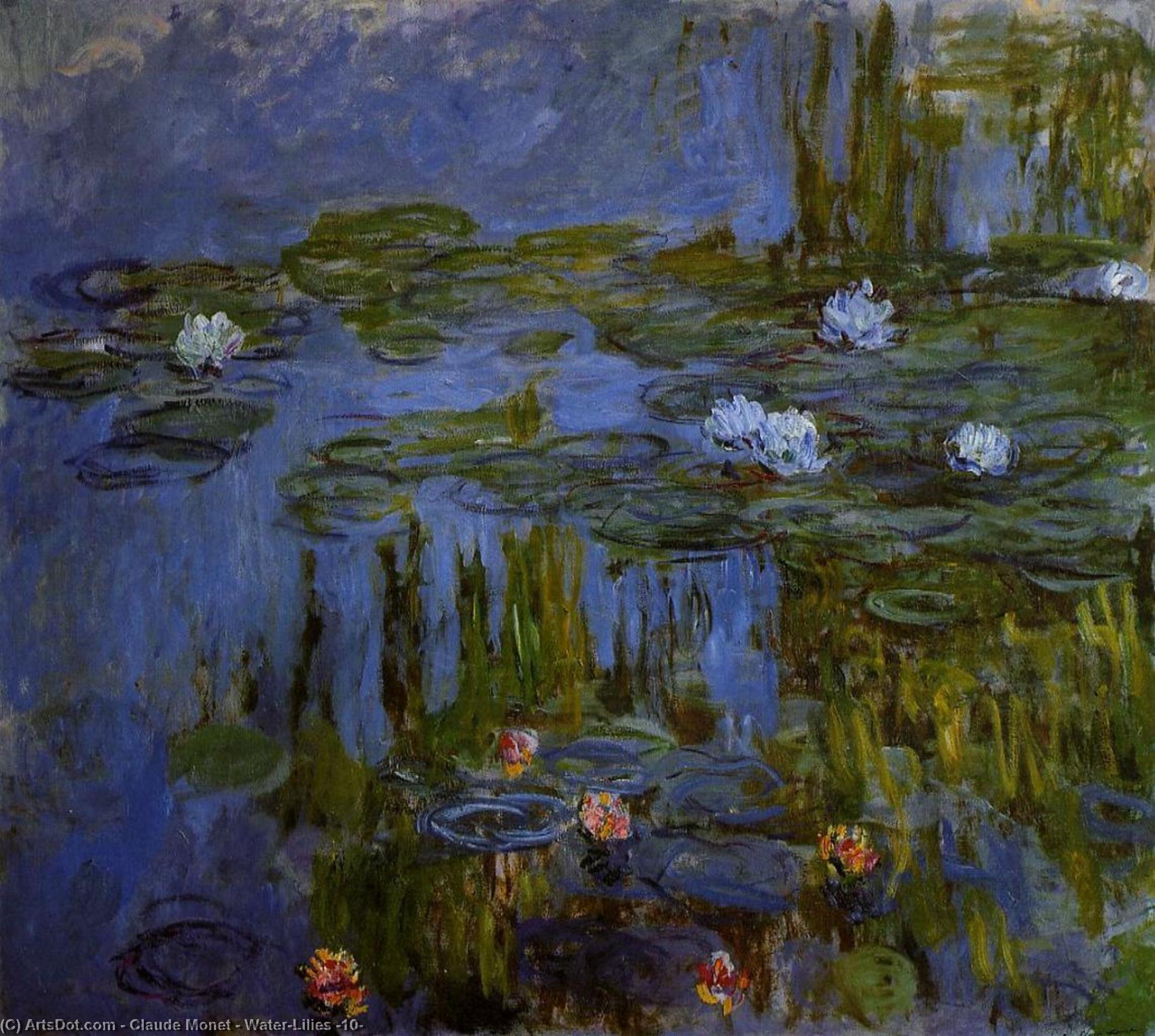 Wikioo.org - Bách khoa toàn thư về mỹ thuật - Vẽ tranh, Tác phẩm nghệ thuật Claude Monet - Water-Lilies (10)