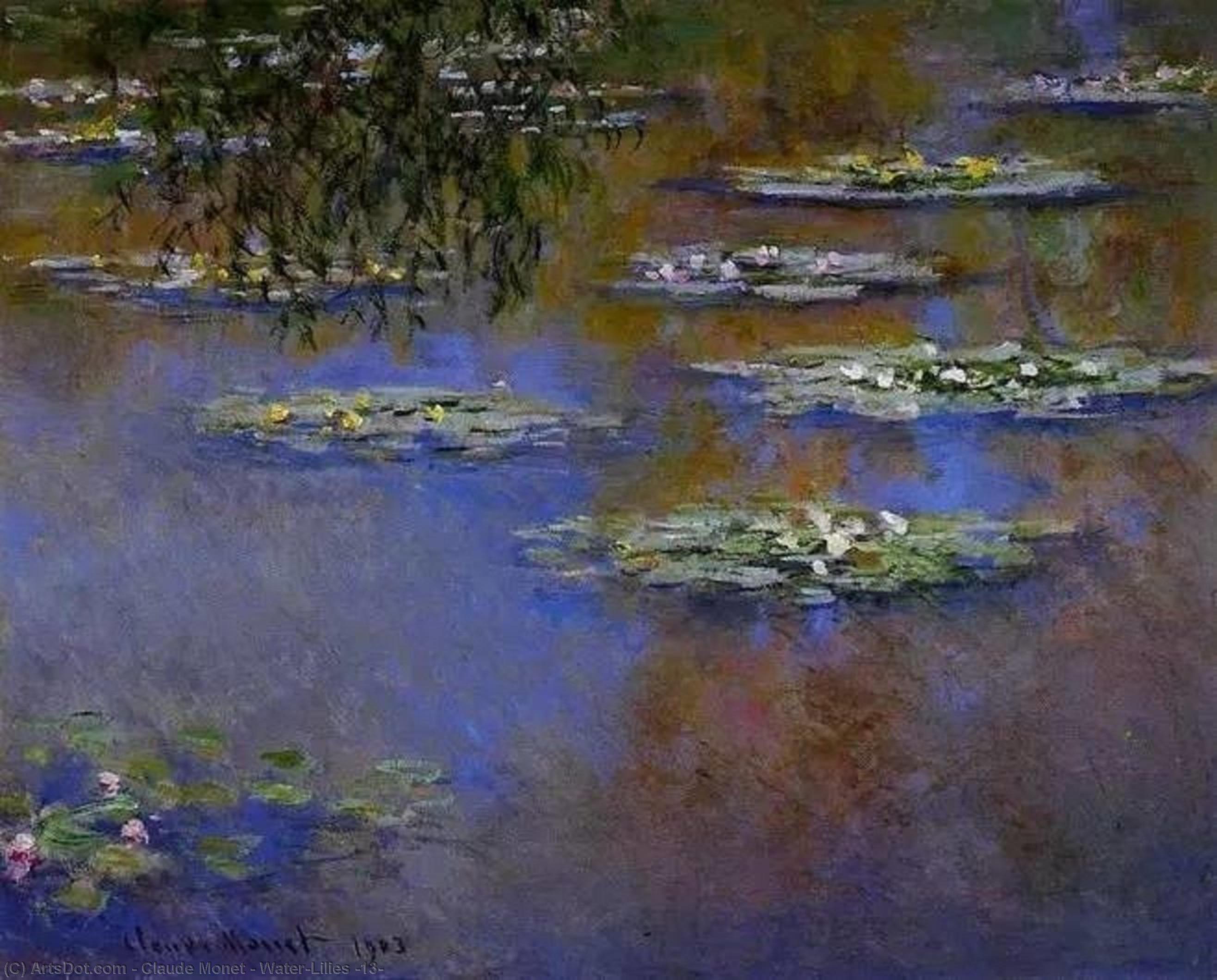 Wikioo.org - สารานุกรมวิจิตรศิลป์ - จิตรกรรม Claude Monet - Water-Lilies (13)