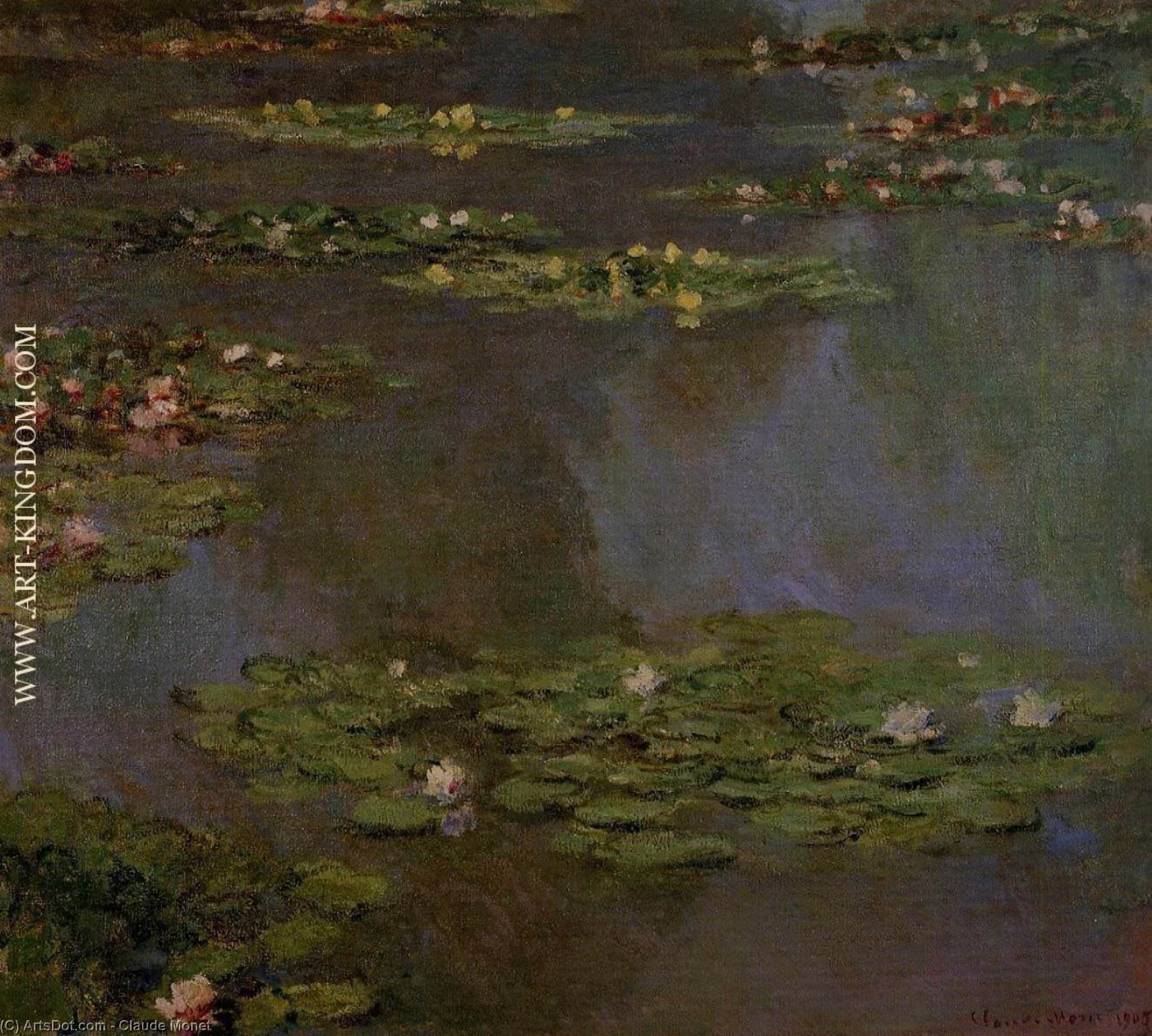 Wikioo.org - Bách khoa toàn thư về mỹ thuật - Vẽ tranh, Tác phẩm nghệ thuật Claude Monet - Water-Lilies (19)