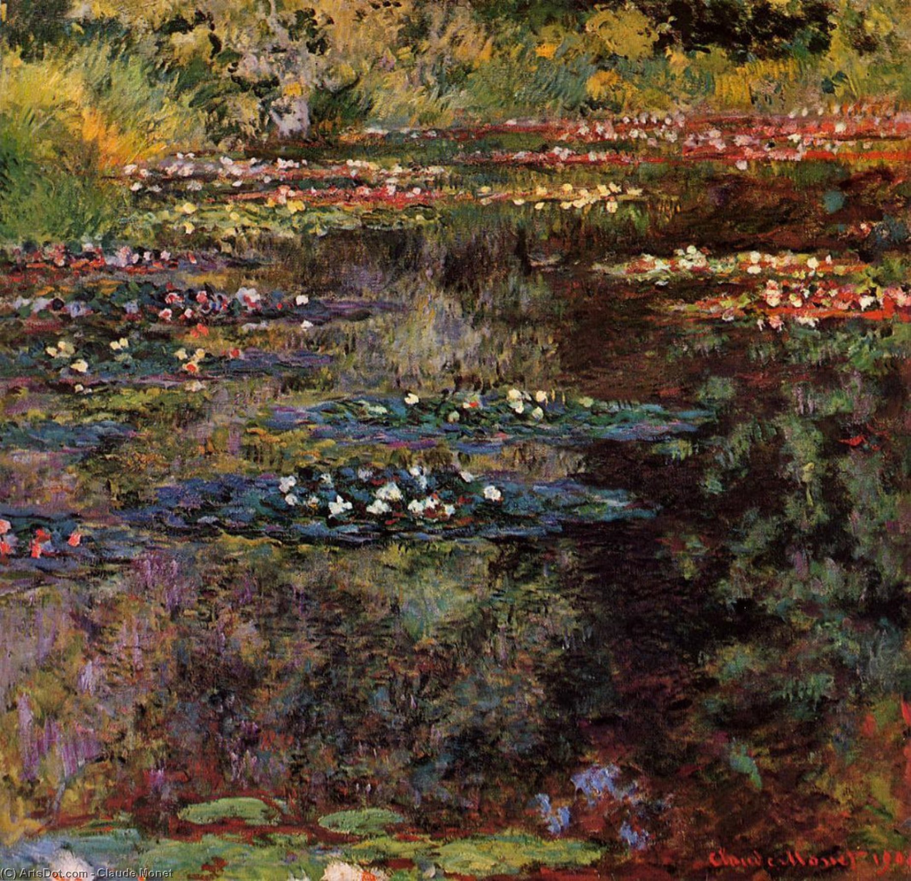 Wikioo.org - Bách khoa toàn thư về mỹ thuật - Vẽ tranh, Tác phẩm nghệ thuật Claude Monet - Water-Lilies (46)