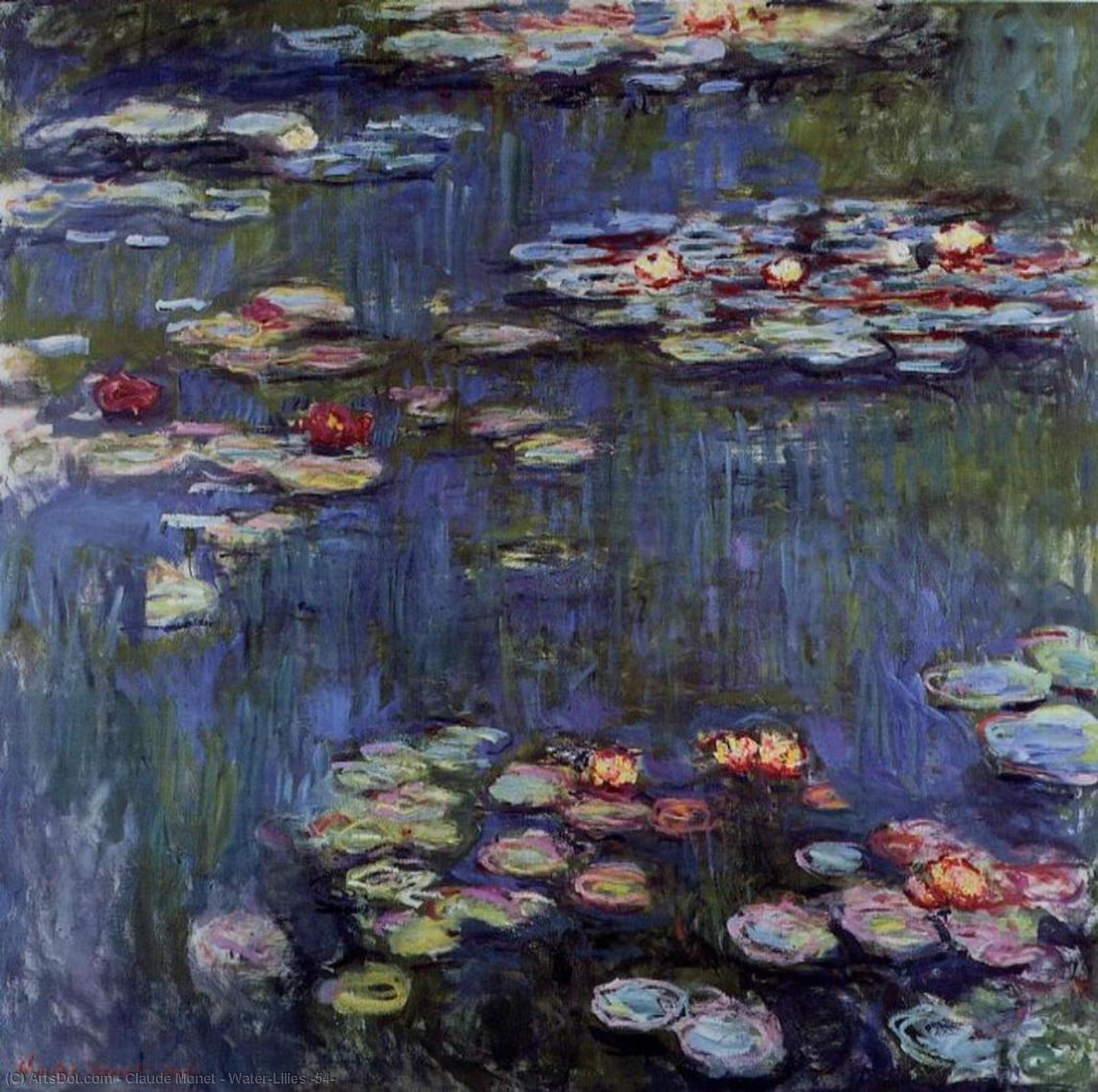 Wikioo.org - Die Enzyklopädie bildender Kunst - Malerei, Kunstwerk von Claude Monet - wasserlilien 54
