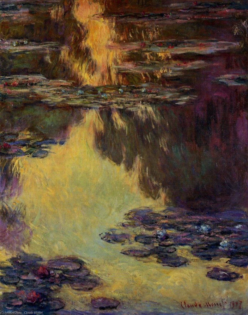 Wikioo.org - สารานุกรมวิจิตรศิลป์ - จิตรกรรม Claude Monet - Water-Lilies (55)