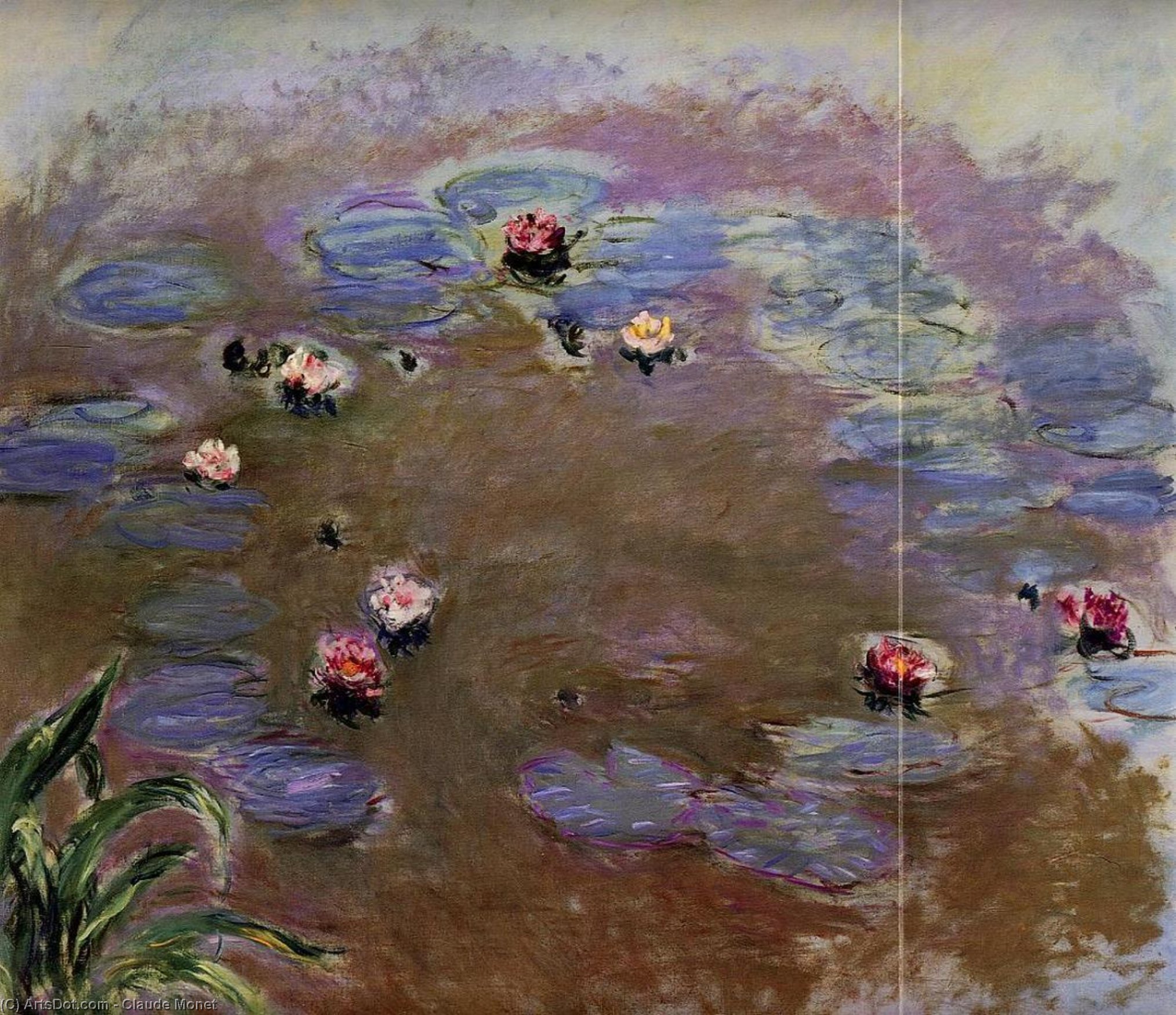WikiOO.org - Enciklopedija likovnih umjetnosti - Slikarstvo, umjetnička djela Claude Monet - Water-Lilies (detail)