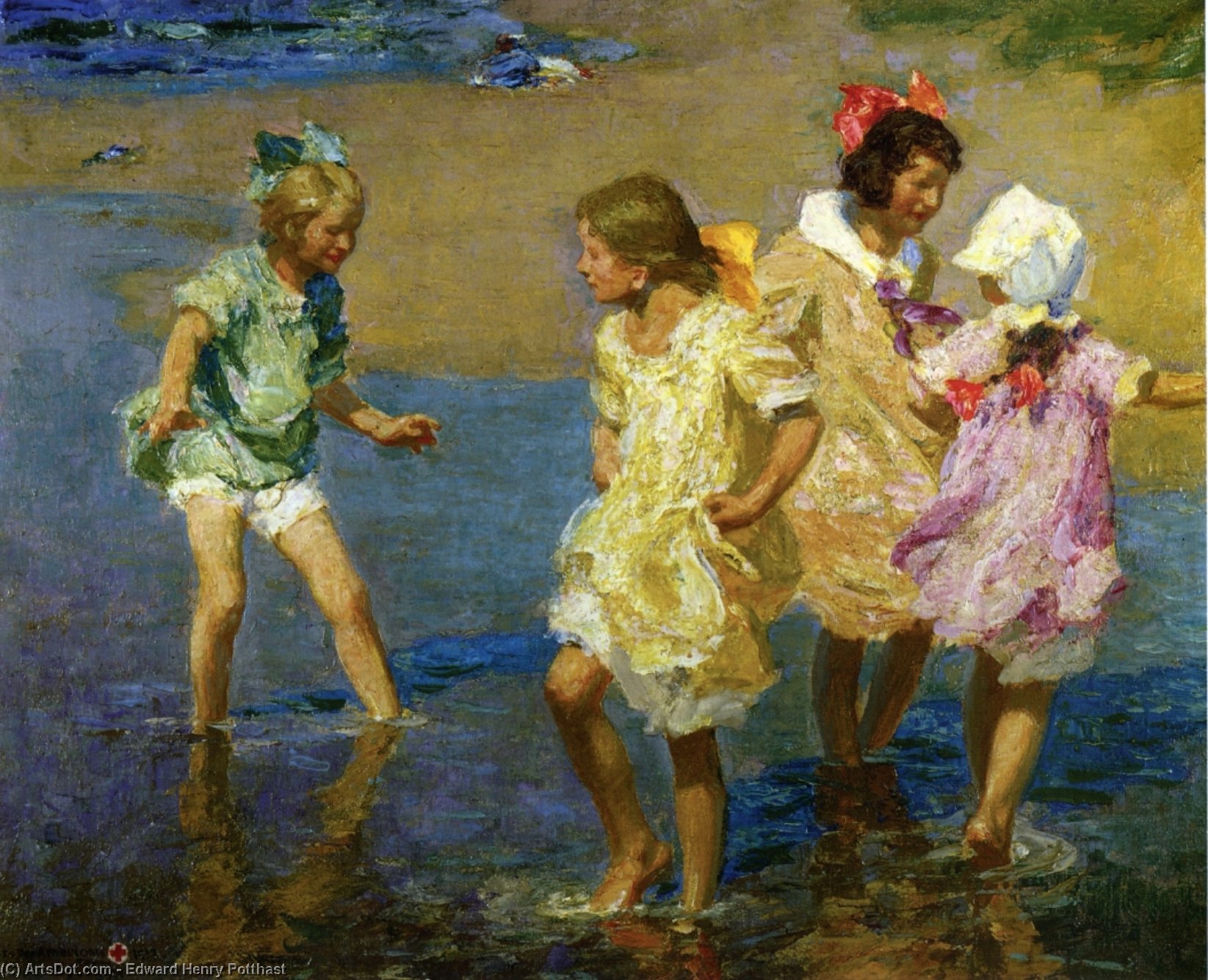 Wikioo.org - The Encyclopedia of Fine Arts - Painting, Artwork by Edward Henry Potthast - Water Lillies