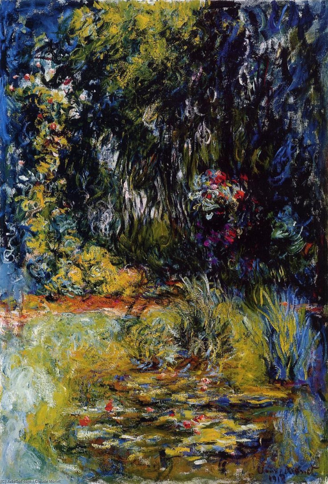 WikiOO.org – 美術百科全書 - 繪畫，作品 Claude Monet - 的 Water-Lily 池塘