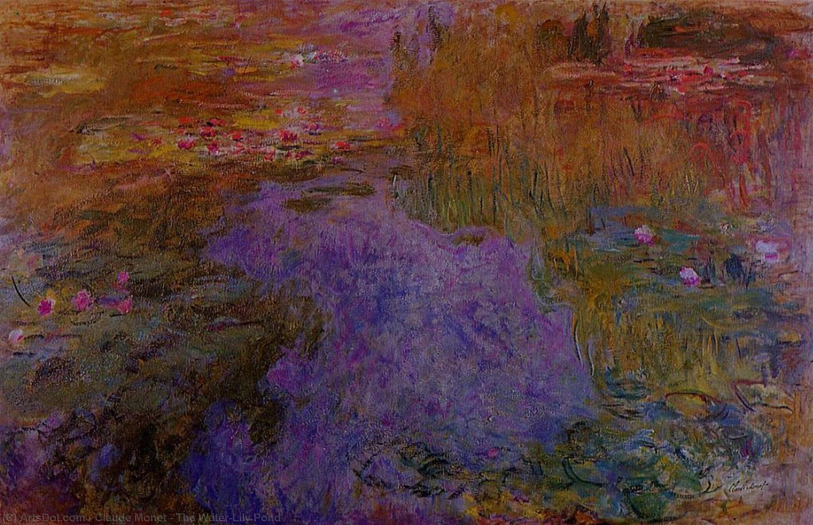 WikiOO.org - Encyclopedia of Fine Arts - Maleri, Artwork Claude Monet - The Water-Lily Pond