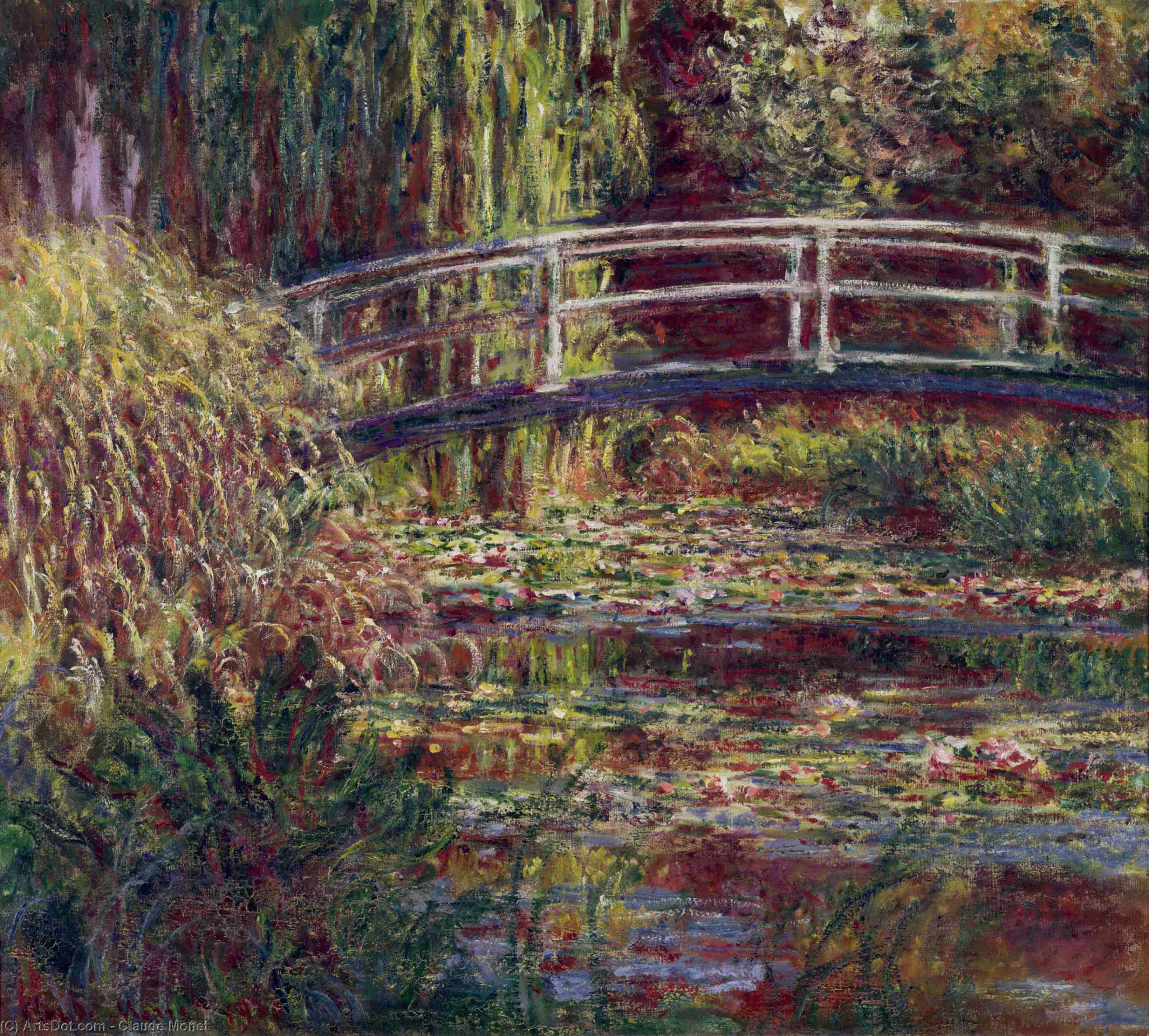 Wikioo.org – L'Enciclopedia delle Belle Arti - Pittura, Opere di Claude Monet - acqua-giglio stagno sinfonia  come  è aumentato