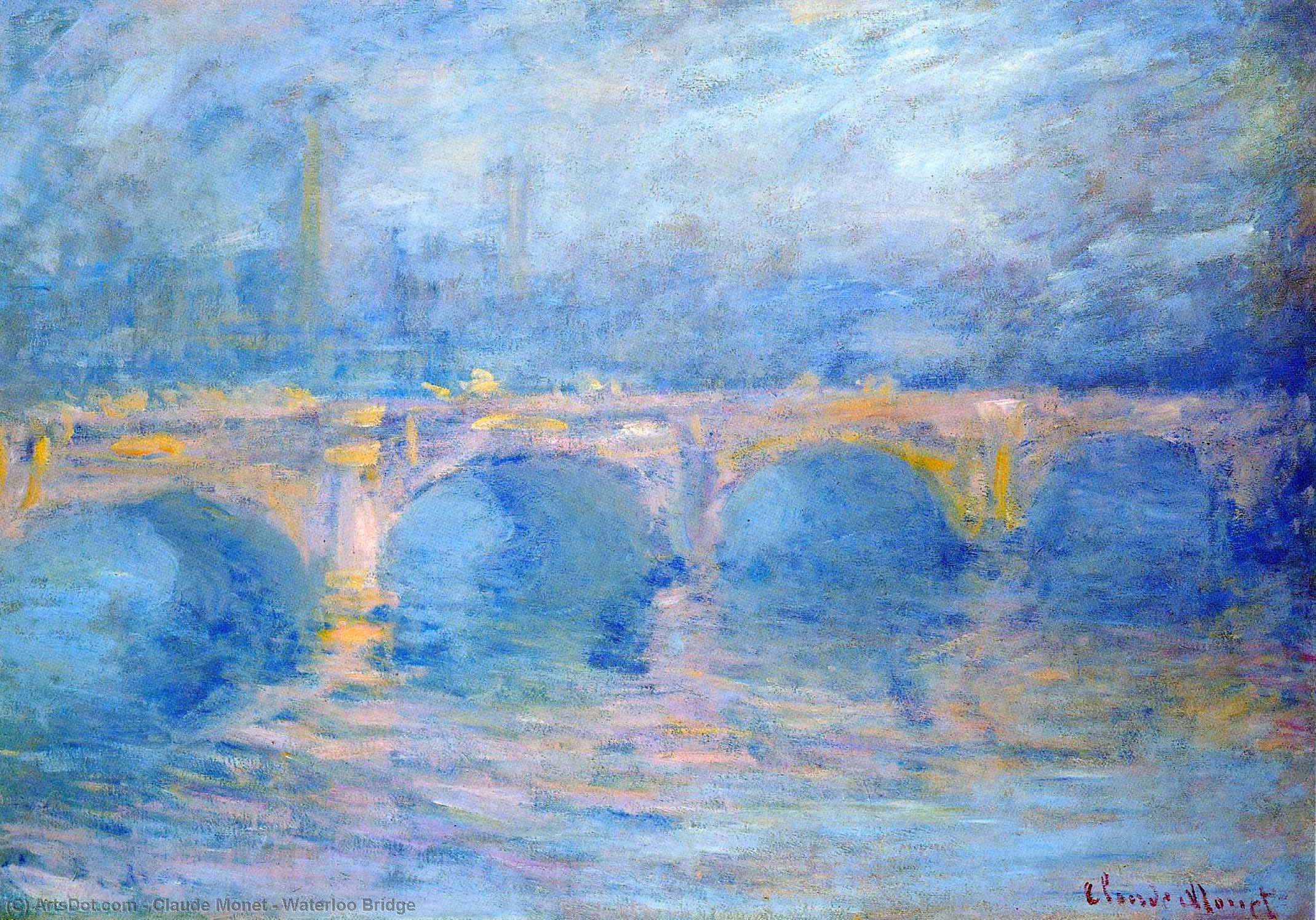 Wikioo.org - The Encyclopedia of Fine Arts - Painting, Artwork by Claude Monet - Waterloo Bridge