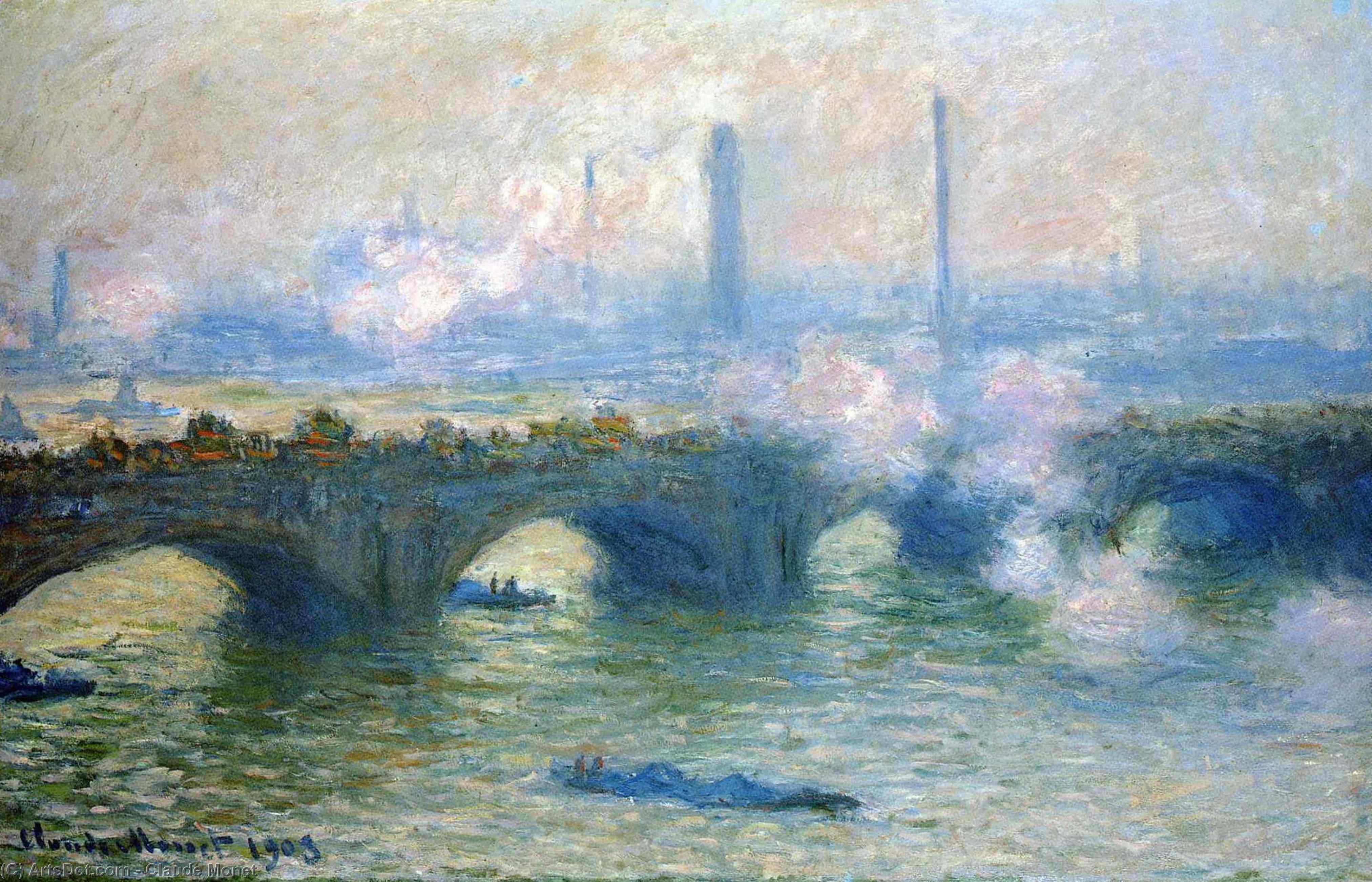 WikiOO.org - Енциклопедия за изящни изкуства - Живопис, Произведения на изкуството Claude Monet - Waterloo Bridge